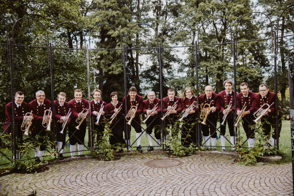 Die Mitglieder des Trompeten- und Flügelhorn-Registers