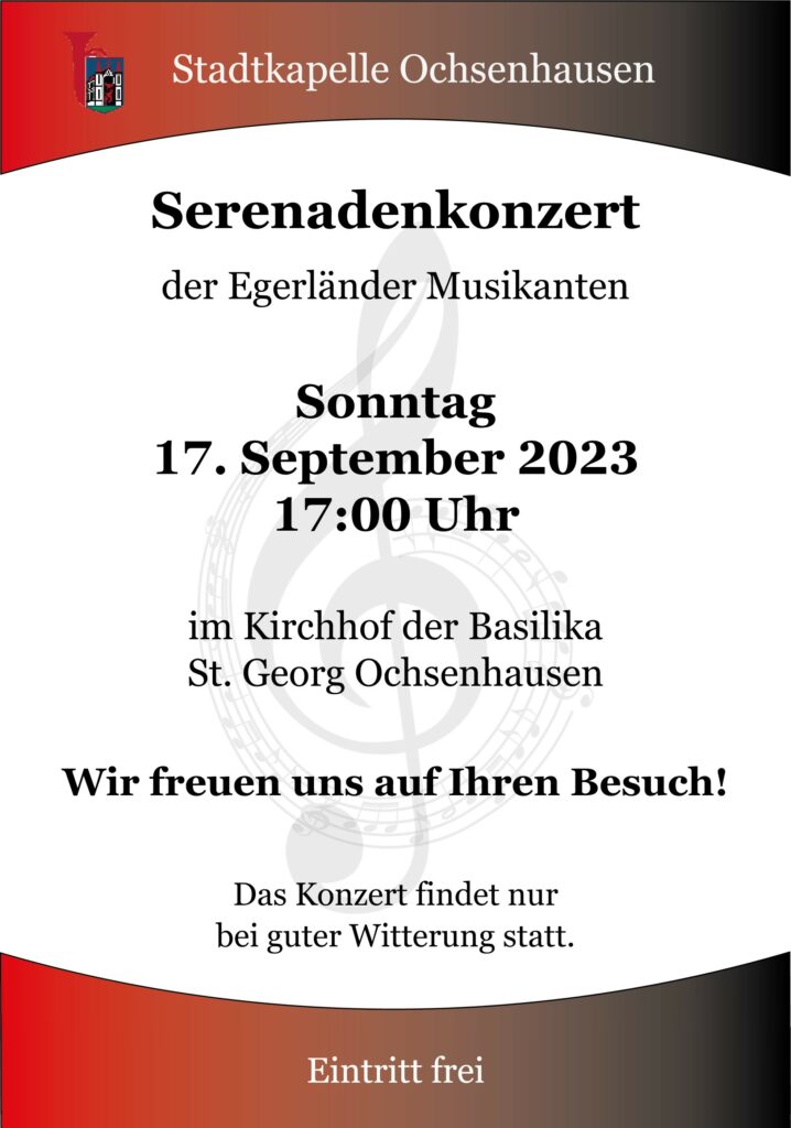 Plakat zum Serenadenkonzert