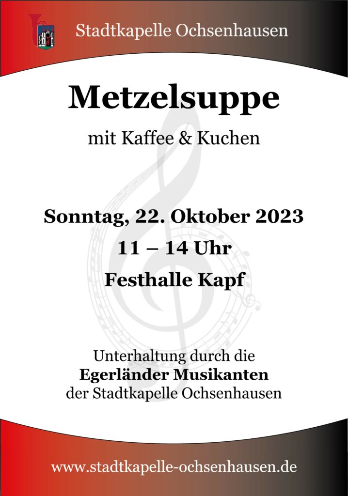 Plakat zur Metzelsuppe 2023